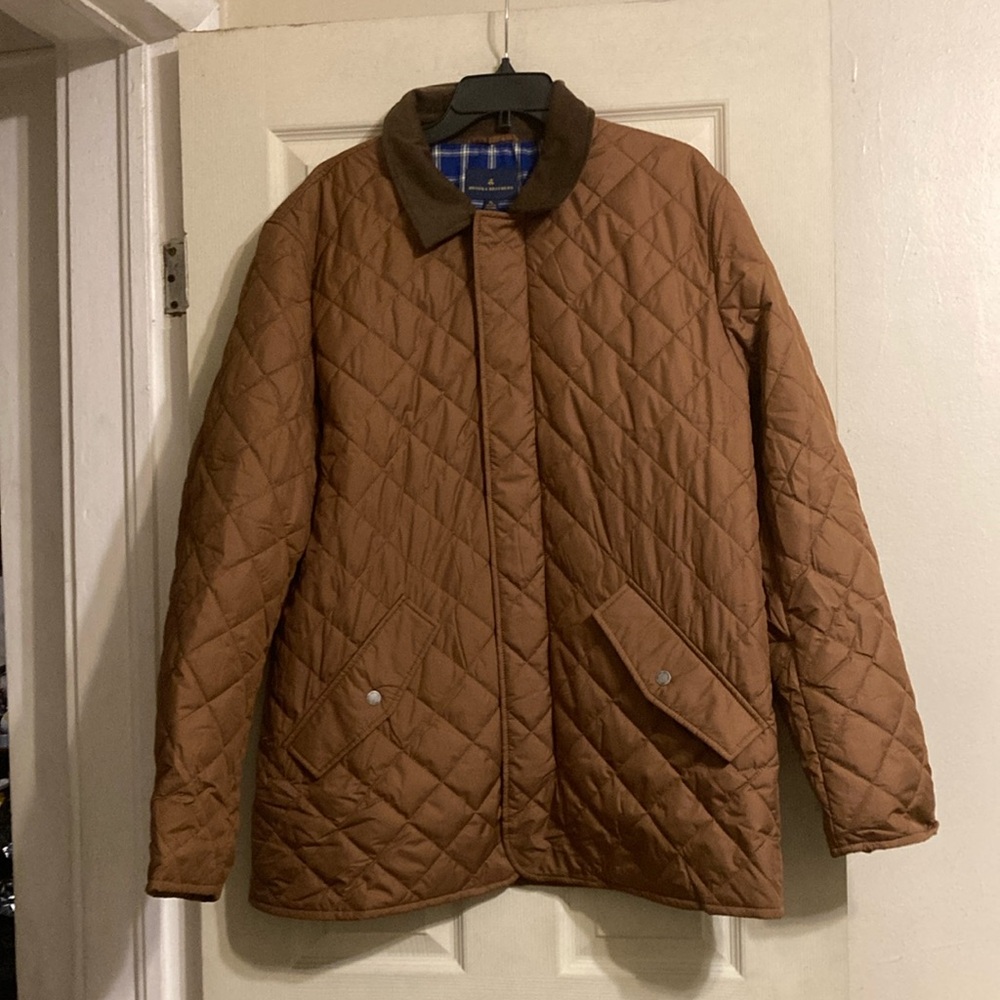 NWT Brooks Brothers Diamond Quilted Jacket - Bison (Brown) - Picture 5 of 14